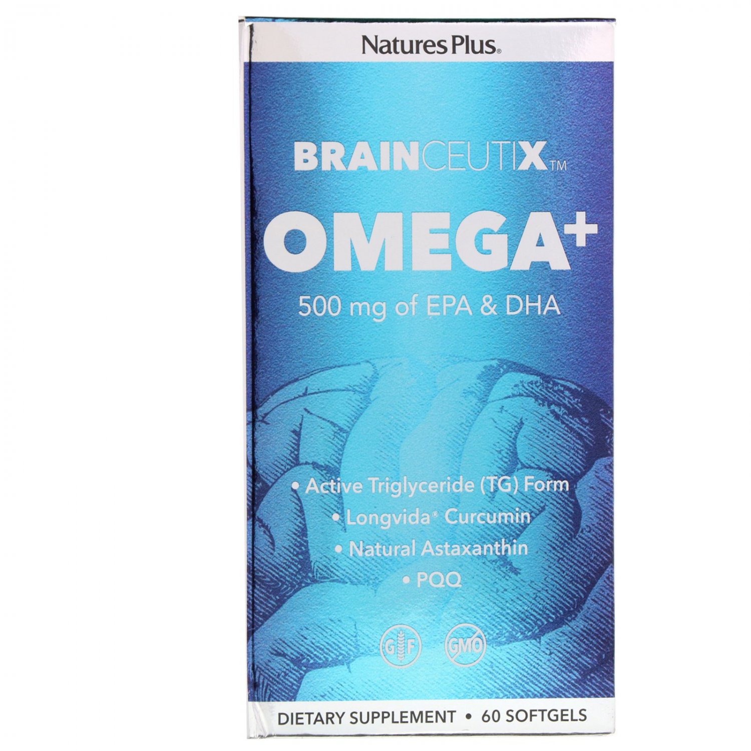 Nature's Plus, Brainceutix, Omega+ EPA & DHA, 500 mg, 60 Softgels