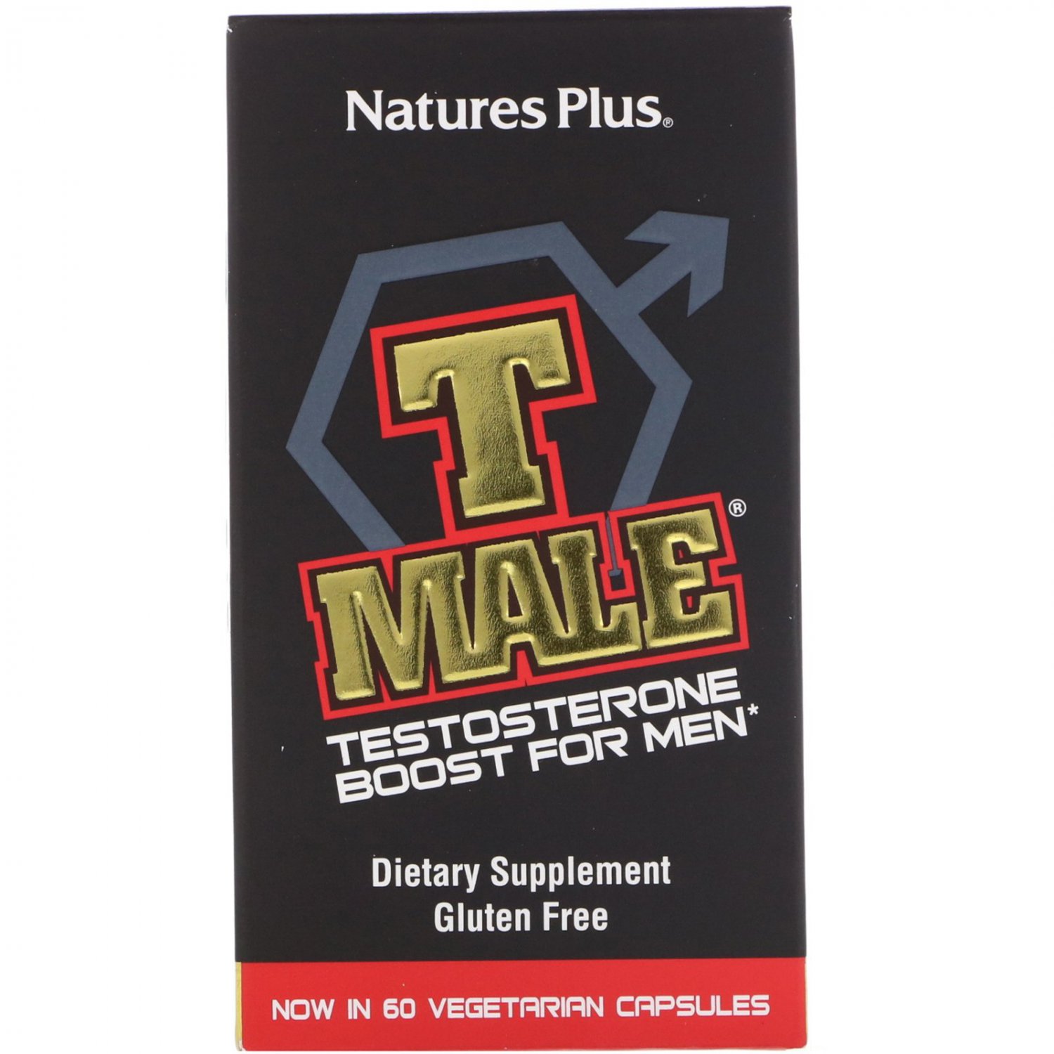 Nature's Plus, T Male, Testosterone Boost For Men, 60 Vegetarian Capsules