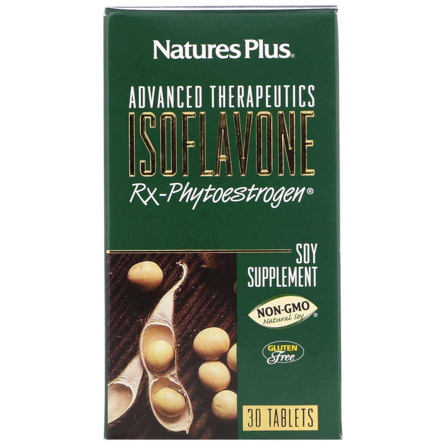 Nature's Plus, Advanced Therapeutics, Isoflavone Rx-Phytoestrogen, 30 Tablets