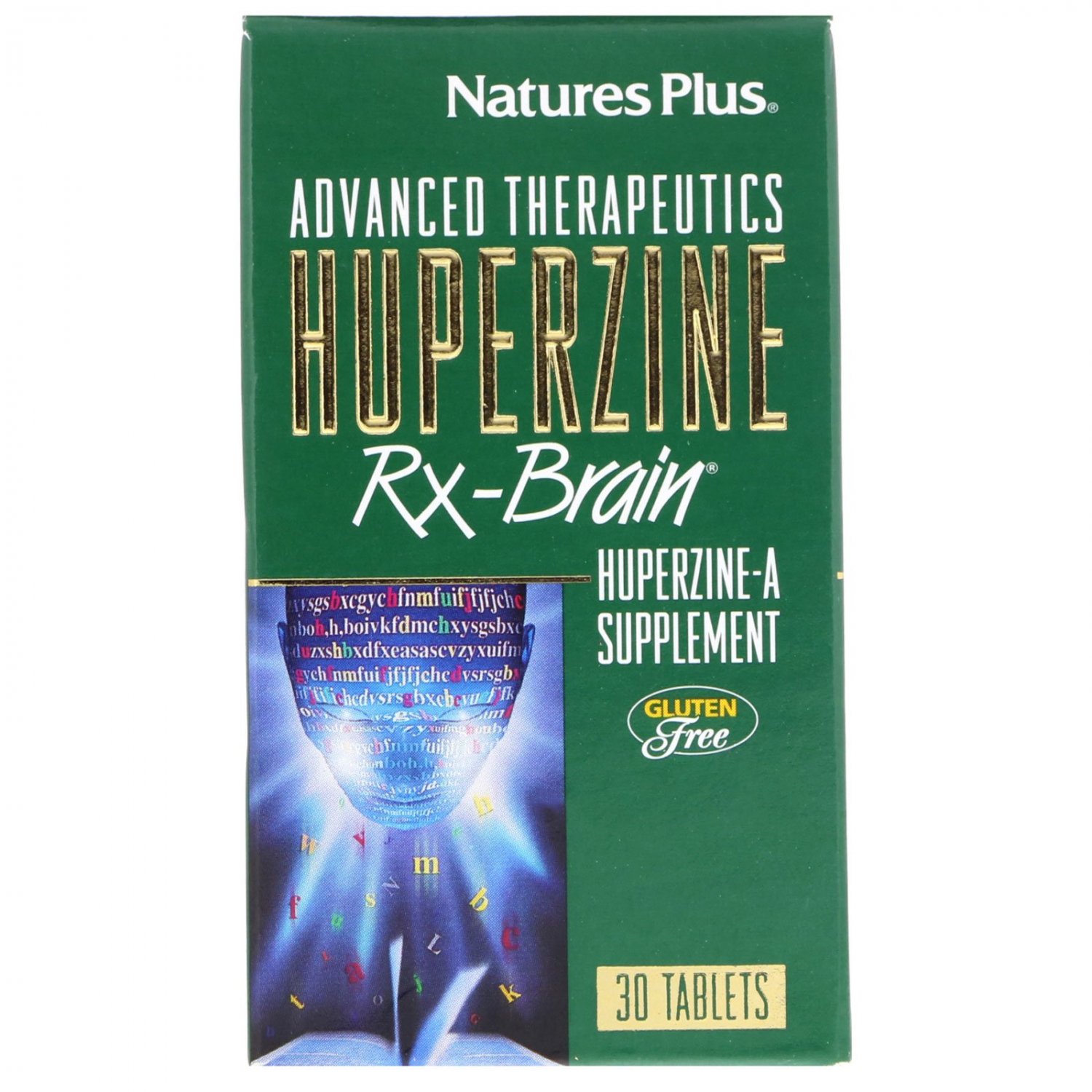 Nature's Plus, Advanced Therapeutics, Huperzine Rx-Brain, 30 Tablets