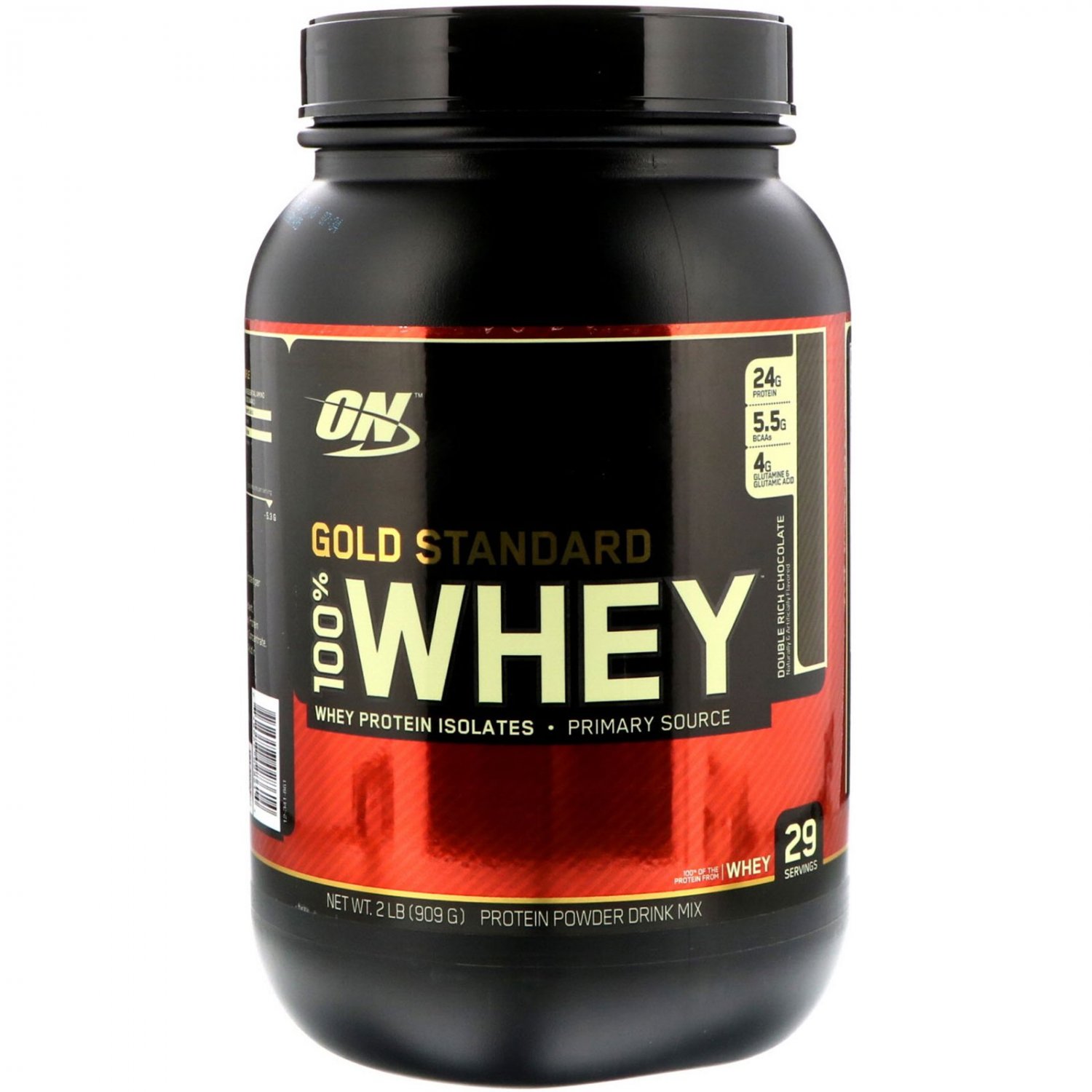 Optimum Nutrition, Gold Standard, 100% Whey, Double Rich Chocolate, 2 lb (909 g)