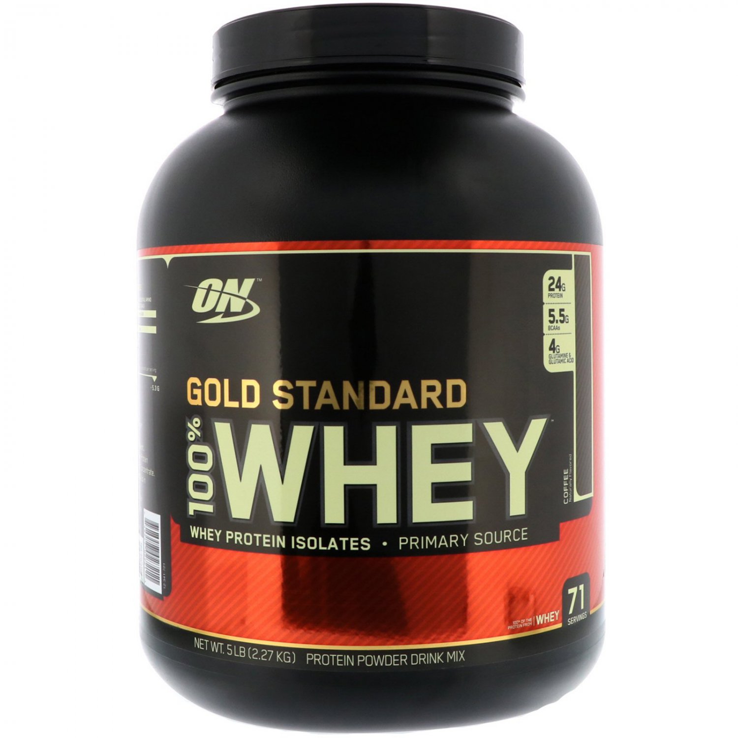 Optimum Nutrition, Gold Standard, 100% Whey, Coffee, 5 lbs (2.27 kg)
