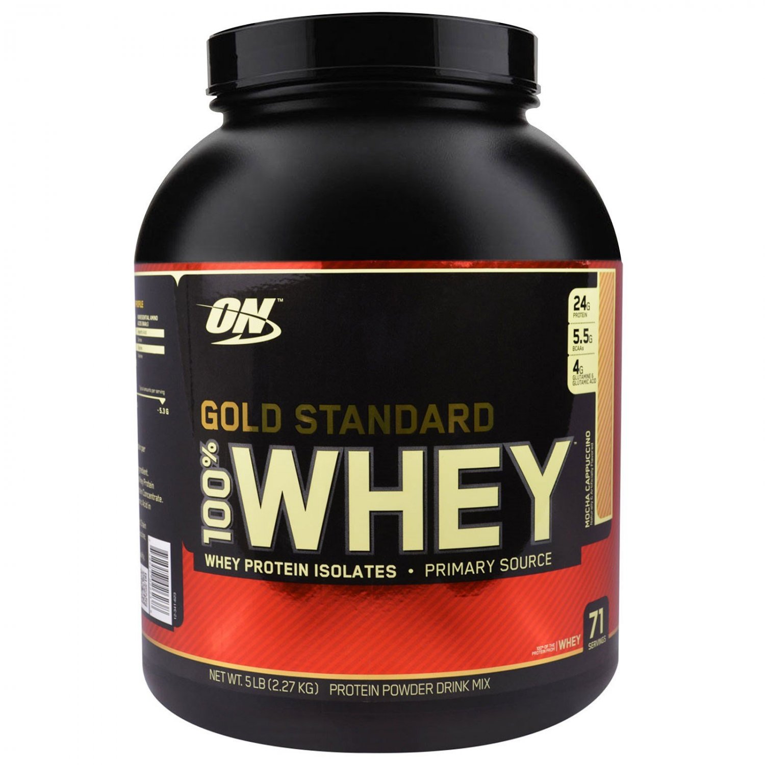Optimum Nutrition, Gold Standard, 100% Whey, Mocha Cappuccino, 5 lbs (2.27 kg)