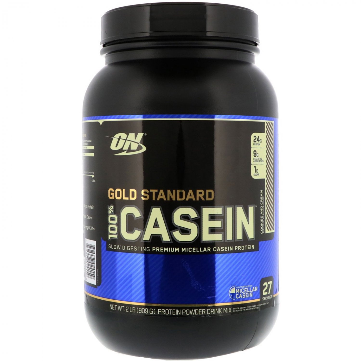 Optimum Nutrition, Gold Standard, 100% Casein, Cookies and Cream, 2 lbs (909 g)