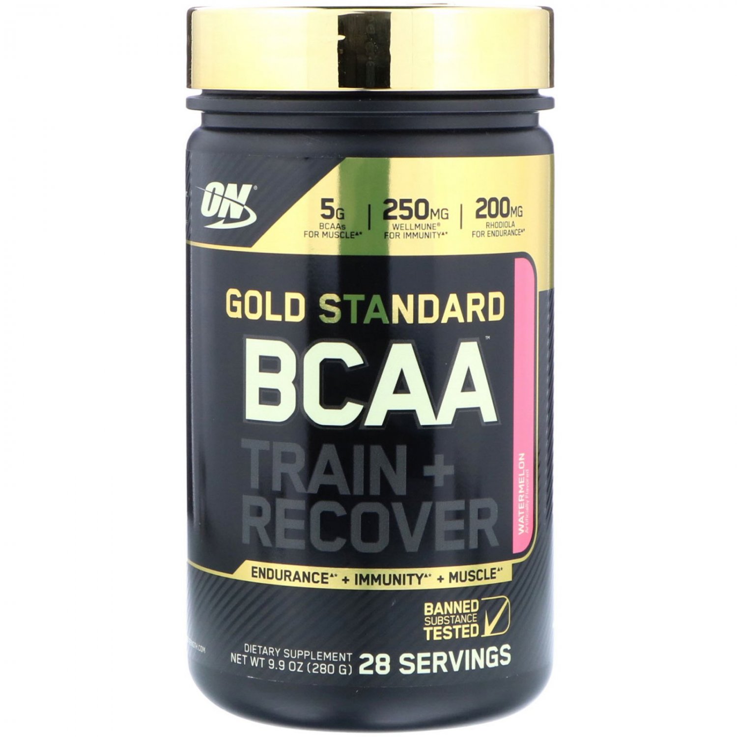 Optimum Nutrition, Gold Standard, BCAA Train + Recover, Watermelon, 9.9 oz (280 g)