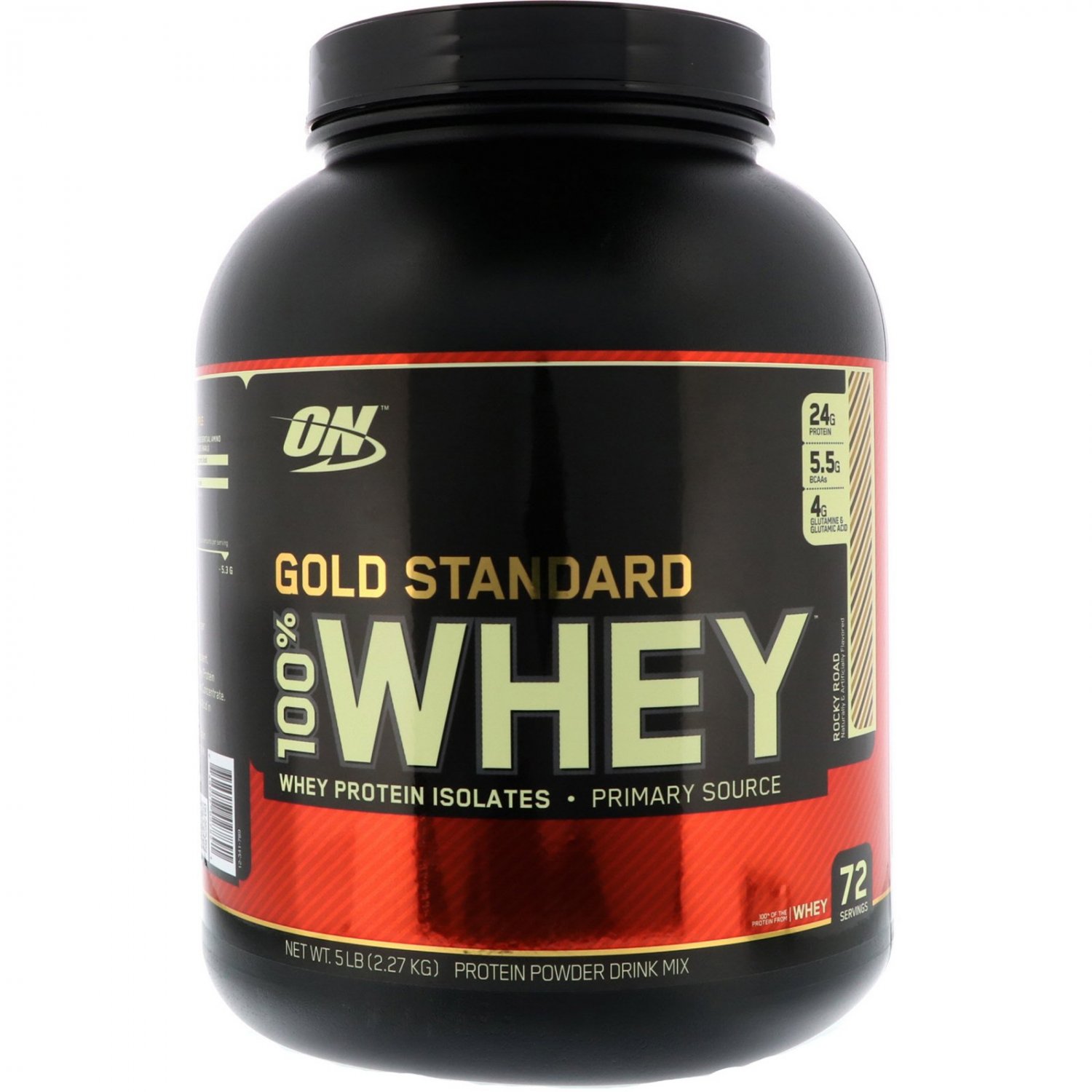 Optimum Nutrition, Gold Standard, 100% Whey, Rocky Road, 5 lbs (2.27 kg)