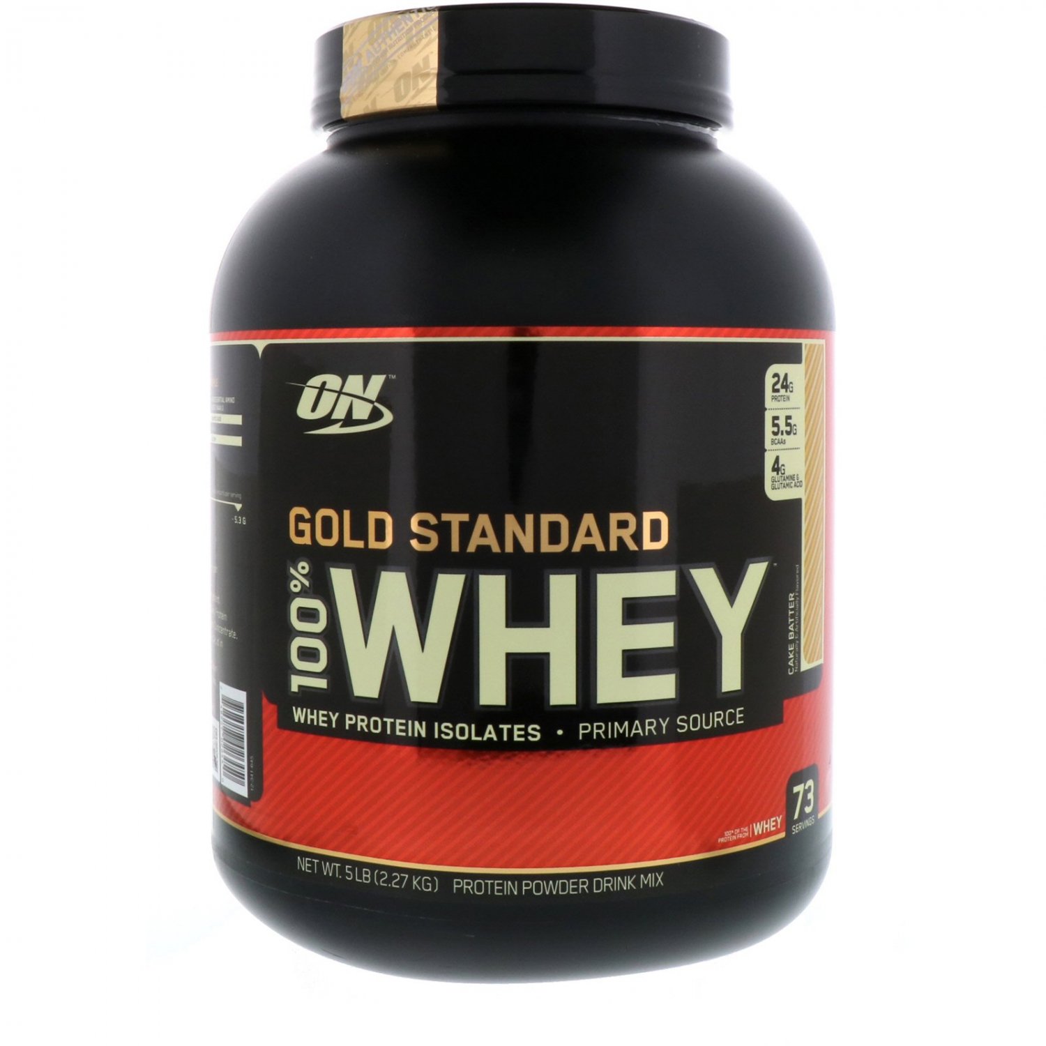 Optimum Nutrition, Gold Standard, 100% Whey, Cake Batter, 5 lbs (2.27 kg)