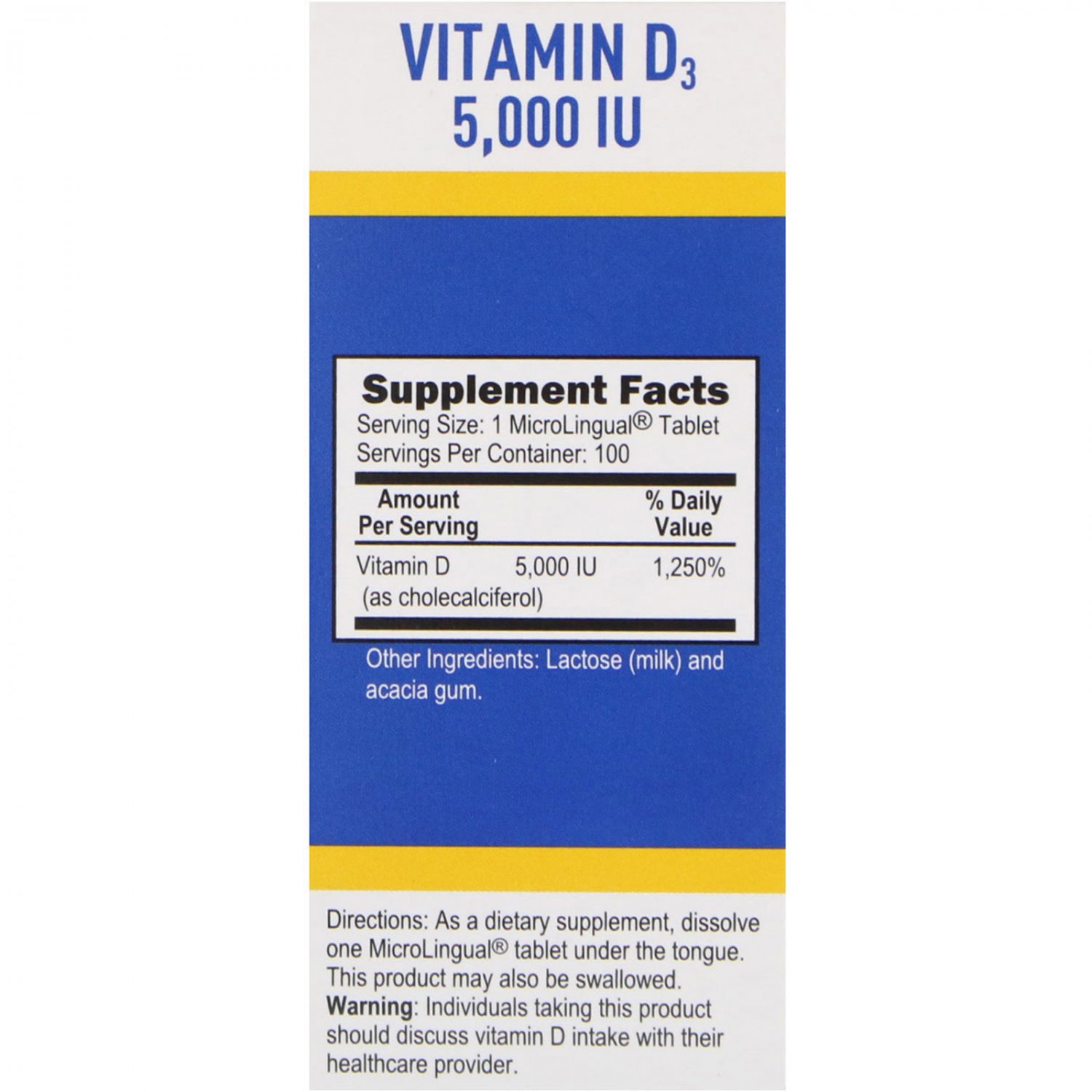 Superior Source, Extra Strength Vitamin D3, 5,000 IU, 100 MicroLingual Instant Dissolve Tablets