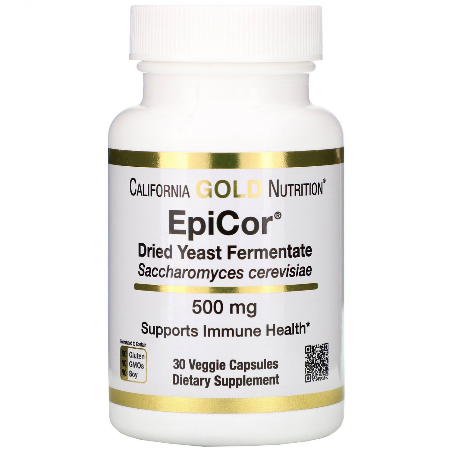 California Gold Nutrition, EpiCor, Dried Yeast Fermentate, 500 mg, 30 Veggie Capsules