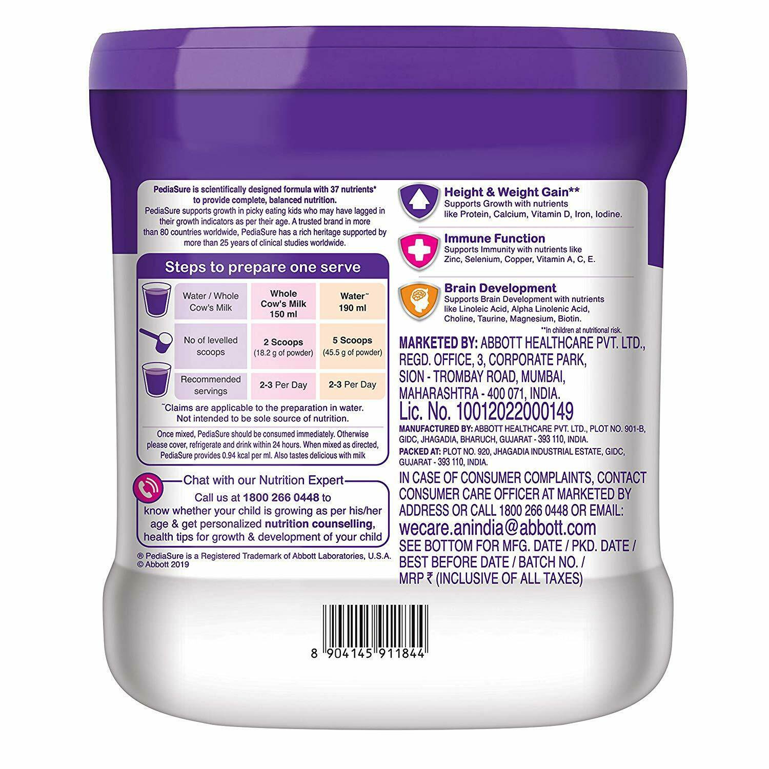 PediaSure HEALTH and NUTRITION Drink* Powder for KIDS Growth 400g