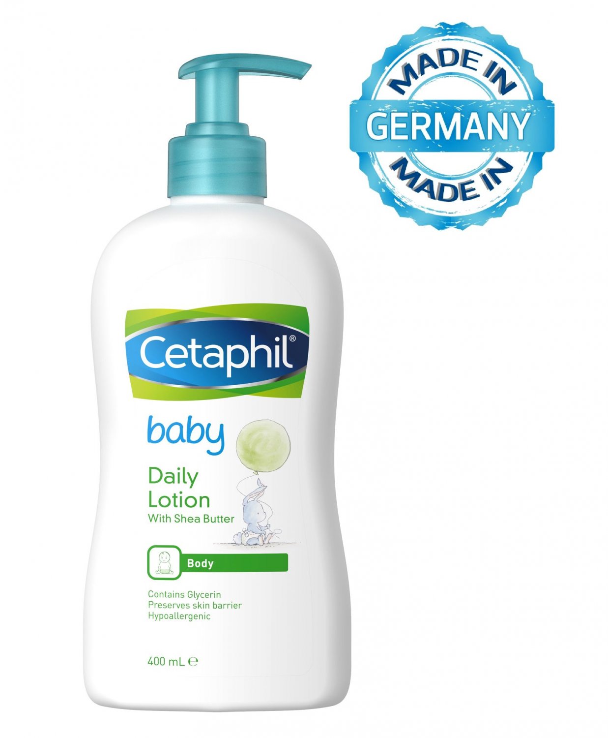 Cetaphil Baby Daily Lotion With Shea Butter 400 ml,Hypo allergenic,pH