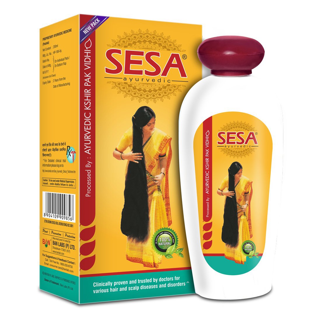 Sesa Ayurvedic Hair Oil 200ml18 Herbs And 5 Essential Oils Processed In Milk 6881