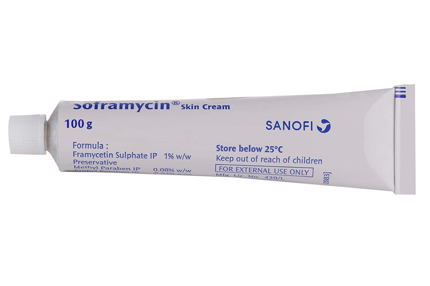 Soframycin 1% Skin Cream,100gm Used for Minor cuts, Lacerations, Abrasions