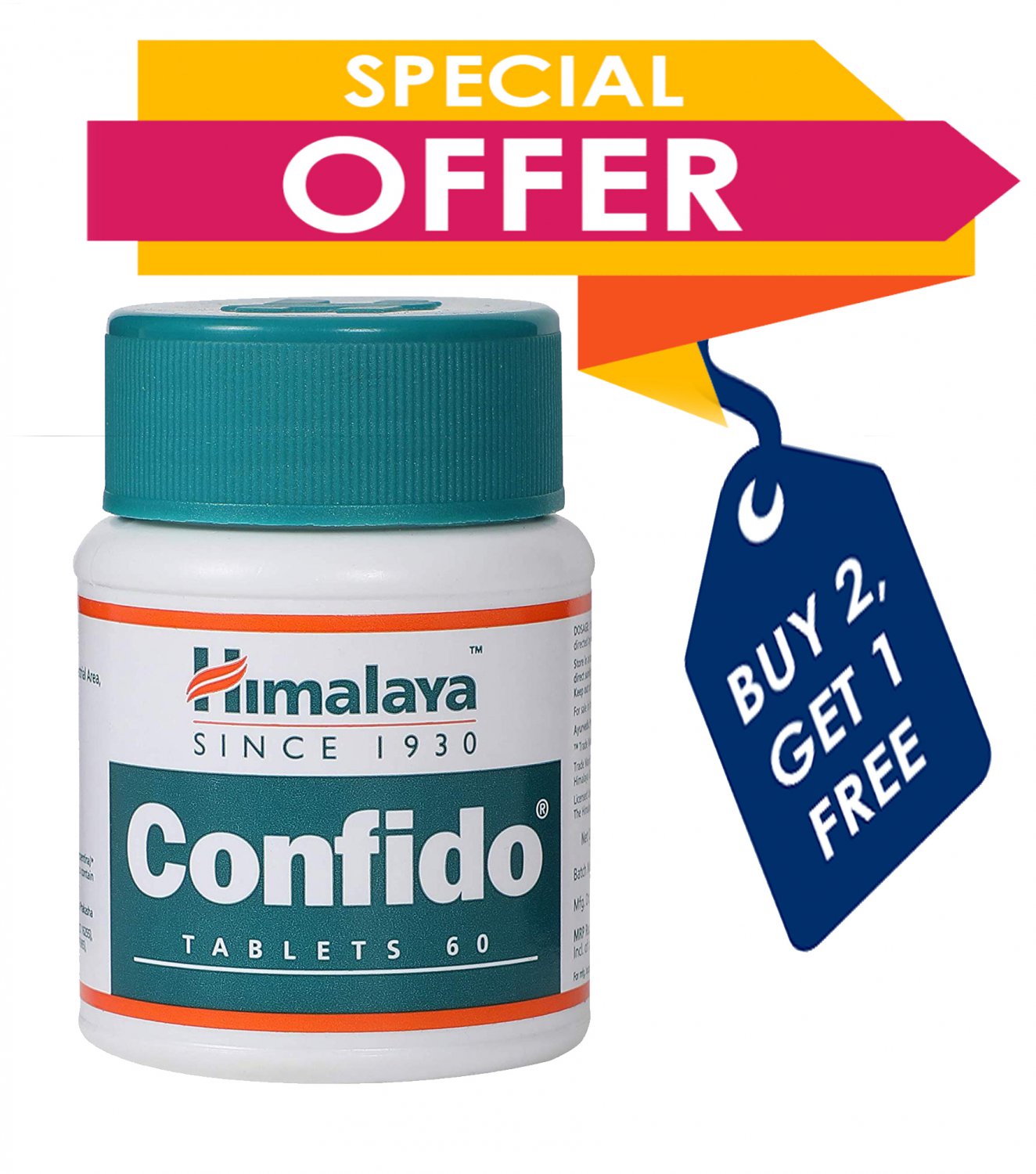 Himalaya CONFIDO Tablets* 60 Counts Augments SEMEN count, Buy 2 Get 1 Free