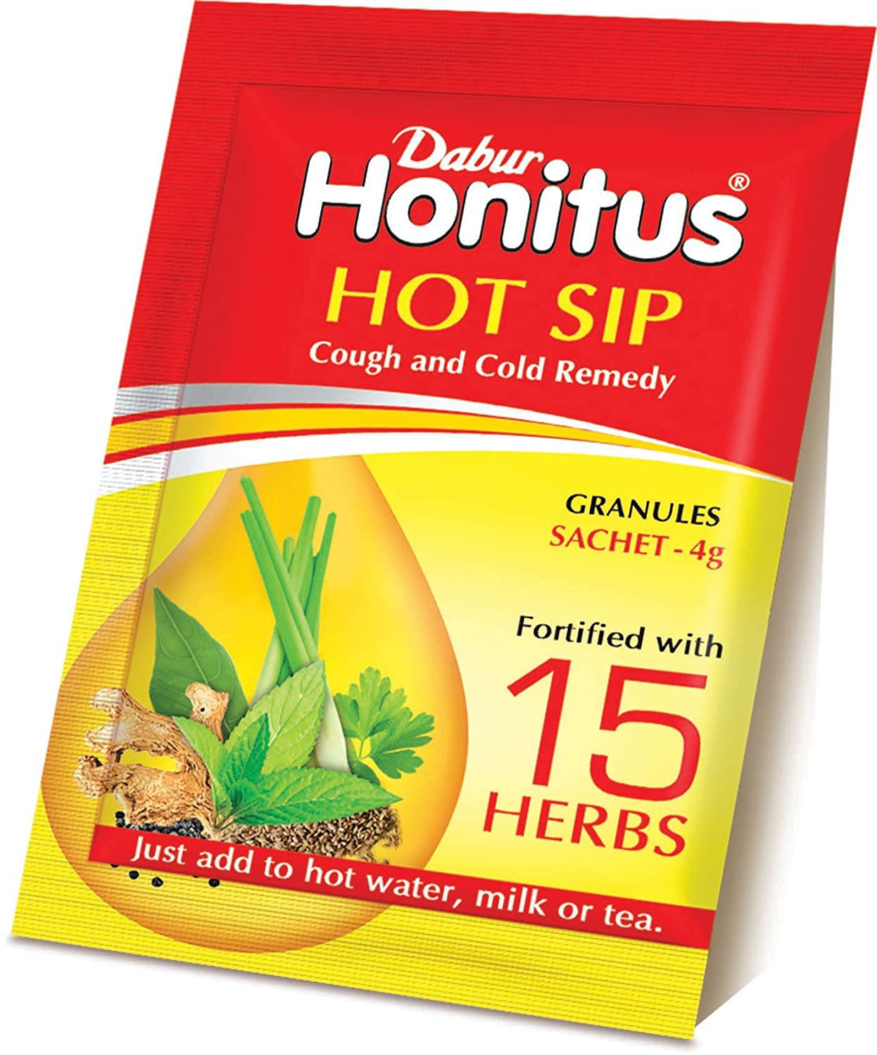 Dabur Honitus Hot Sip Cough & Cold Remedy Granules Sachet 4 g Pack of 20