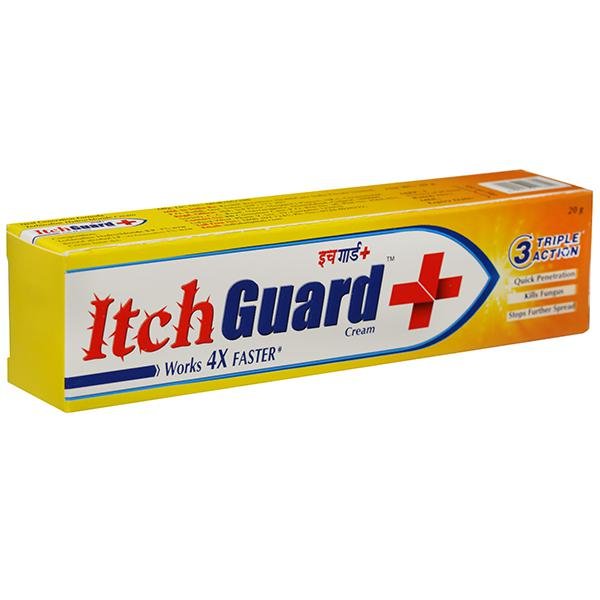 Itch Guard Plus Cream 20gm Pack of 3, Treat Jock Itch, Antifungal