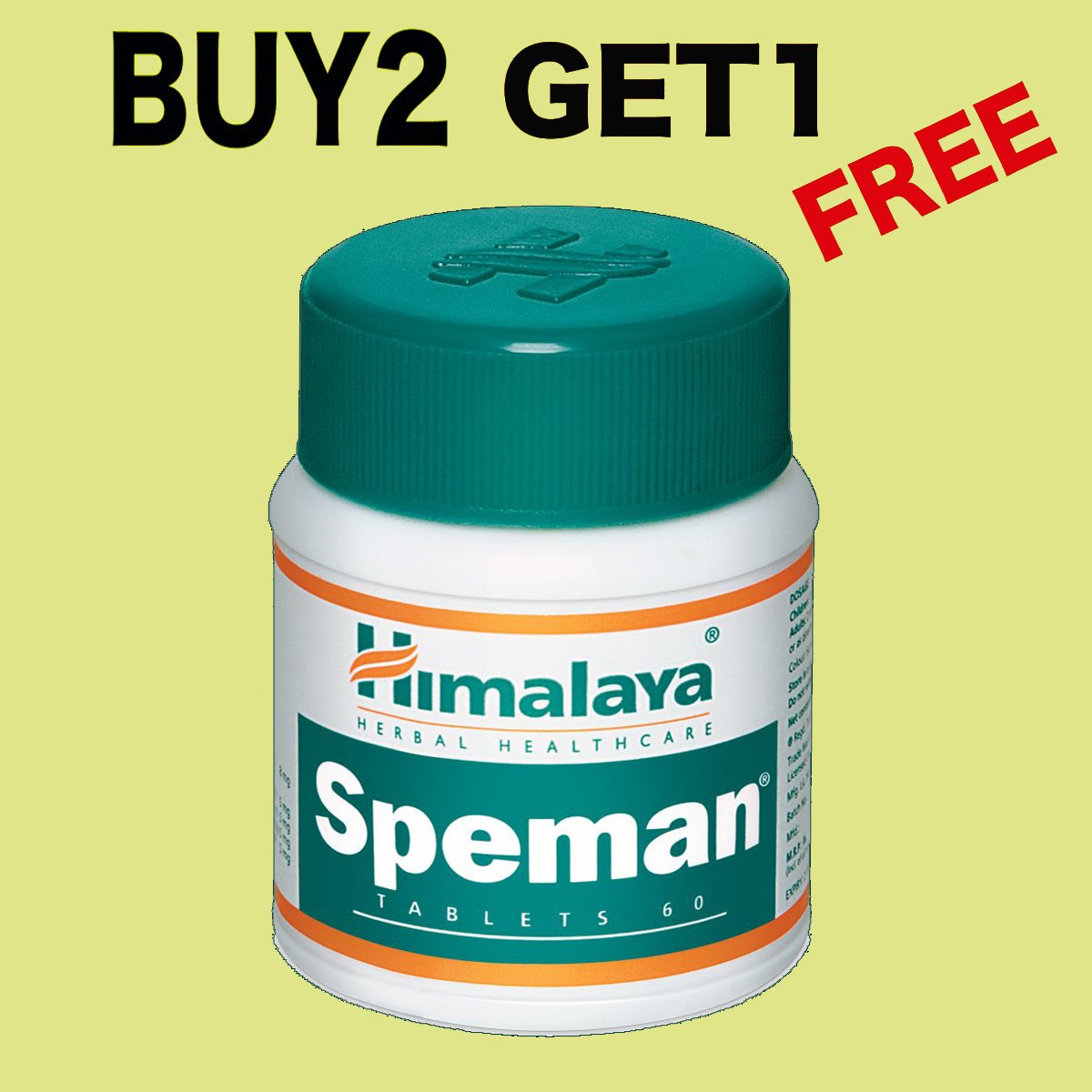 Himalaya Speman Tablet 60Tab,Buy 2 Get 1 Free, count for SPERMS