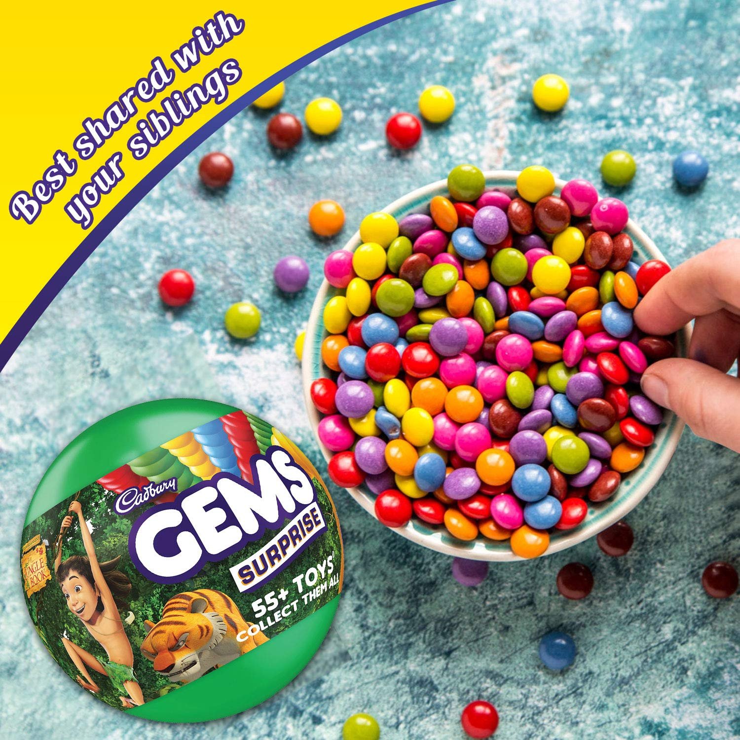 Cadbury Gems Surprise Chocolate,17.8gm,Pack of 6, Fun outside,Delicious
