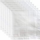 White Men's Pocket Handkerchiefs Hanky 100% Cotton, Pack of 12, XXL King Size