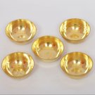 100% Pure Handmade Small Solid Brass Bowl, Pack Of 5 For Puja, Weeding, Festival