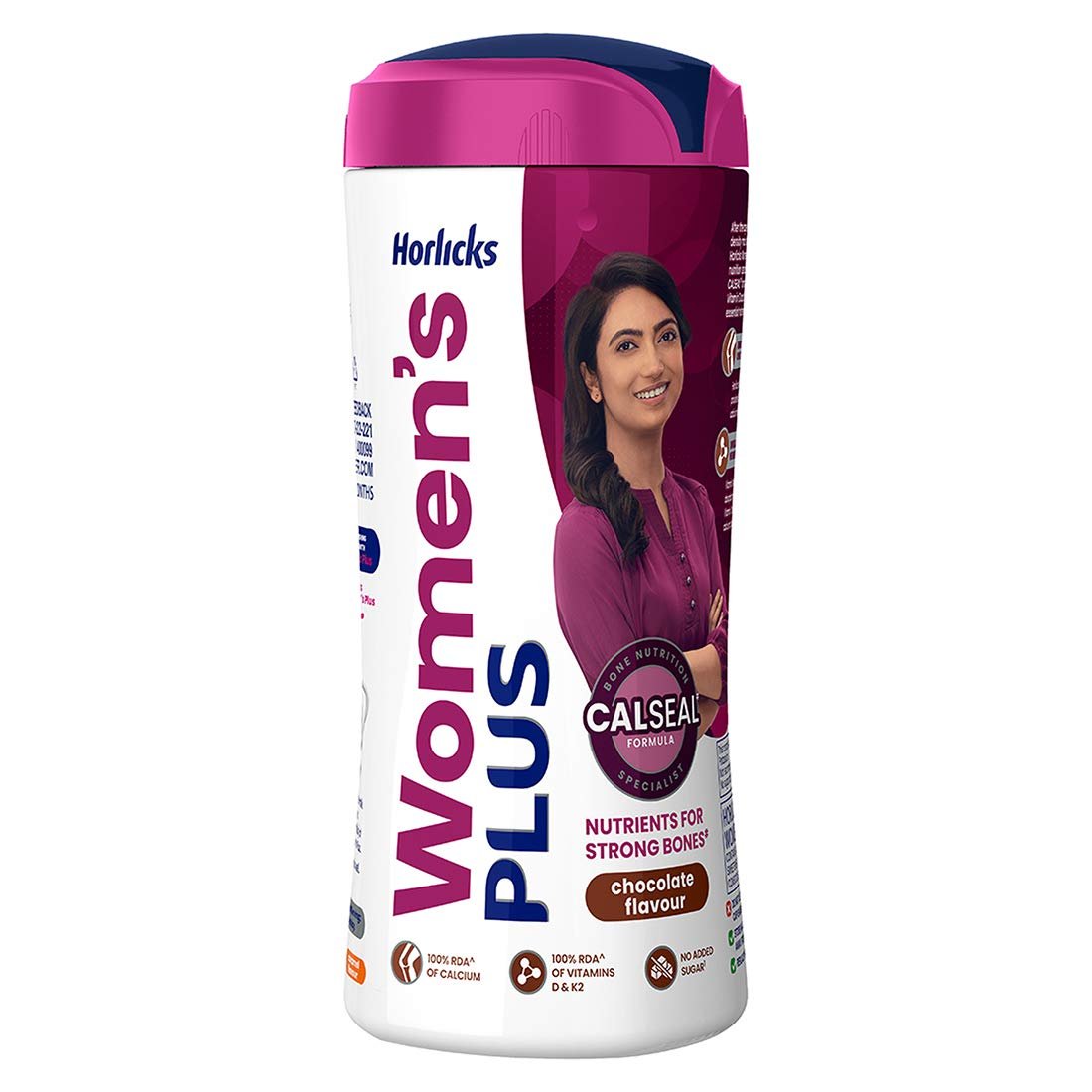 Horlicks Women's Health Drink Chocolate,400g Jar,100 RDA of Calcium