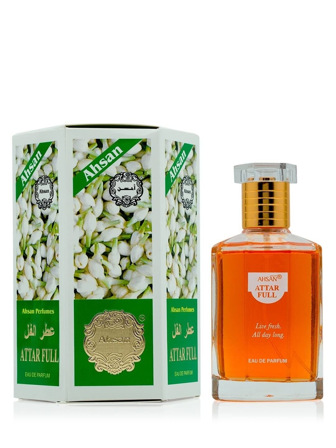 Ahsan Attar Full Eau de Parfum 100ml Long Lasting Jasmine Scent For Men