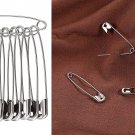 Durable Strong Metal Brooch Nickle Plated Safety Pins, Large 4no Size, 70 Pieces