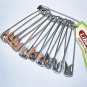 Durable Strong Metal Brooch Nickle Plated Safety Pins, Large 4no Size, 70 Pieces