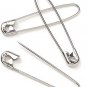Durable Strong Metal Brooch Nickle Plated Safety Pins, Large 4no Size, 70 Pieces