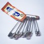Durable Strong Metal Brooch Nickle Plated Safety Pins, Assorted Size, 100 Pieces