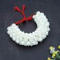 Artificial Jasmine Plastic Flower Gajra Bun For Women Hair Set of 2, White Color