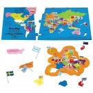 Mapology World with Flags & Capitals, with Country Shaped Pieces, Age 5 Years