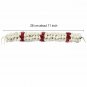 Gajra Hair Bun, 2 Different Artificial White & Red Women Garland Mogra Flower