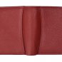 Genuine Leather RFID Blocking Slim Men's Bifold Center Flap Red Wallet