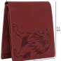 Men's RFID Blocking Leo Embossed Series Leather Bifold Center Flap Wallet