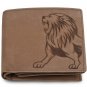 Men's RFID Blocking Leo Embossed Series Leather Bifold Center Flap Wallet