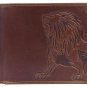 Men's RFID Blocking Leo Embossed Series Leather Bifold Center Flap Wallet