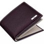 Men's RFID Blocking Brown/Sand Bicolor Bifold Center Flap Leather Wallet