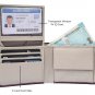 Men's RFID Blocking Brown/Sand Bicolor Bifold Center Flap Leather Wallet