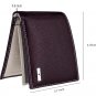 Men's RFID Blocking Brown/Sand Bicolor Bifold Center Flap Leather Wallet