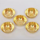 Handmade Small Solid 100% Pure Brass Bowl Set Of 5 For Puja Weeding Festival