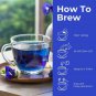 Blue Tea Butterfly Pea Flower 60 Pyramid Tea Bags For Iced Tea Cooler Mocktails