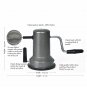 Anjali Sleek Stainless Steel Vacuum Base Coconut Scrapper, Hand driven, Black