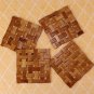 Hand Woven Bamboo Beads Table Coaster Pan Pot Holder 4 Piece Set 16 x 16 cm