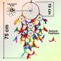 Dream Catcher Handmade Tree of Life Feathers Wall Hanging Multicolor 75cm