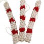 Artificial Jasmine Mogra Flower White And Red Rose Hair Gajra Hair Bun Pack of 3