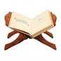 Wooden Hand Carved Holy Book Stand Brown 15x7 inch for Gita Bible Quran Book