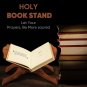 Wooden Hand Carved Holy Book Stand Brown 15x7 inch for Gita Bible Quran Book