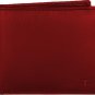 Genuine Leather RFID Protected Red Color Wallet Bifold Center Flap Purse for Men