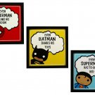 Set of 3 Framed Wall Hanging Kids Room Decor Art Without Glass 8.7 X 8.7 inch